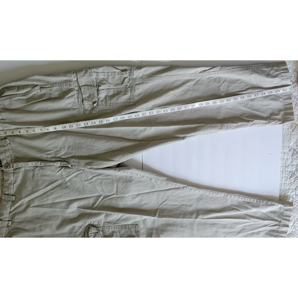 Roundtree & Yorke Mens 46x32 Khaki Cargo Pants Big Tall Utility Outdoor Casual